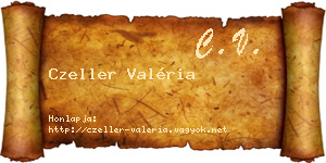 Czeller Valéria névjegykártya